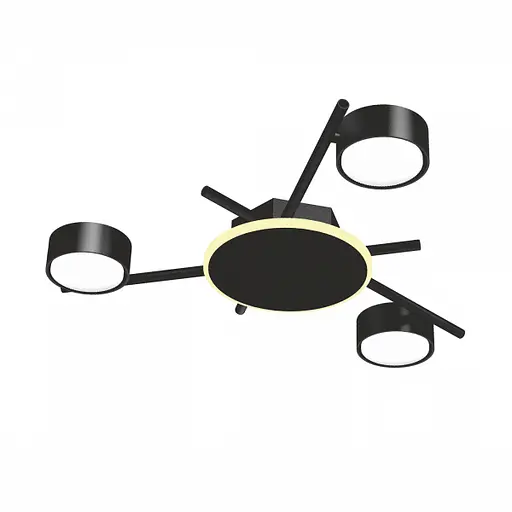 Світильник Videx під лампу 3xGX53 накладний з підсвіткою чорний VL-SPF20B-BB - фото 2