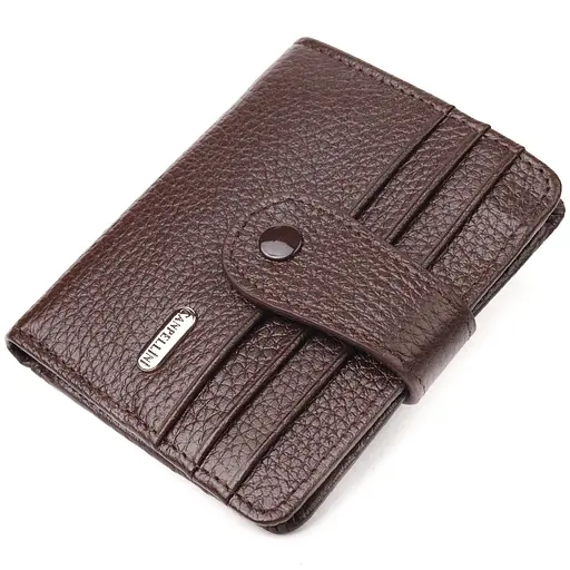 Мужской кожаный кошелек Canpellini 10.6х9х1 см acs0025043 - фото 1