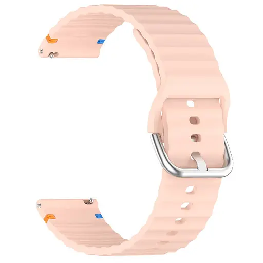 Силиконовый ремешок Wavy для Smart Watch 22mm Light Pink - фото 2