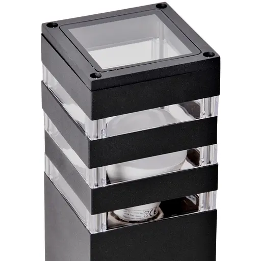 Вуличний світильник із датчиком руху Goldlux 317933 Teksas E27 1x12W IP44 GR - фото 2