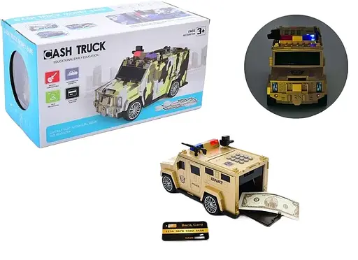 Полицейская машина Cash Truck с кодовым замком купюроприемником и отпечатком пальца. - фото 3