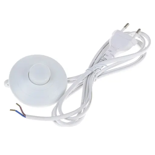Шнур с круглым выключателем Brille P-2S WHite 1.8 m - фото 2