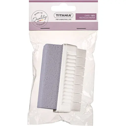 Щітка-пемза Titania 9.5 см блідо-синя (7065R синій)