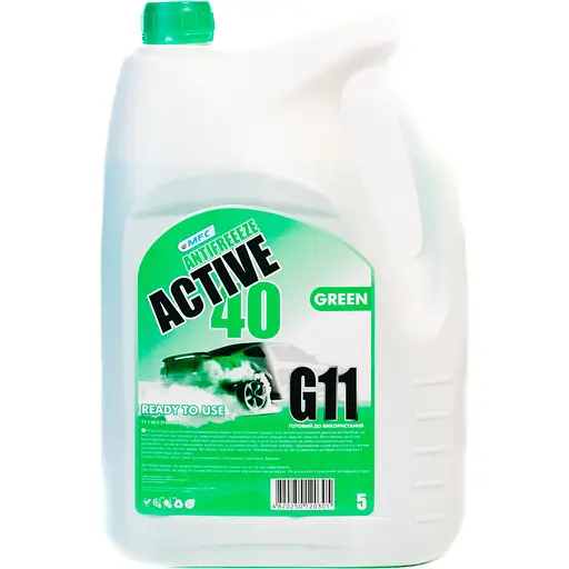 Антифриз МФК Active Green-40 G11 -26ºC 5 л зеленый - фото 1