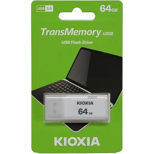 Флеш-накопичувач Kioxia USB 64GB TransMemory U202 White (LU202W064GG4) - фото 3