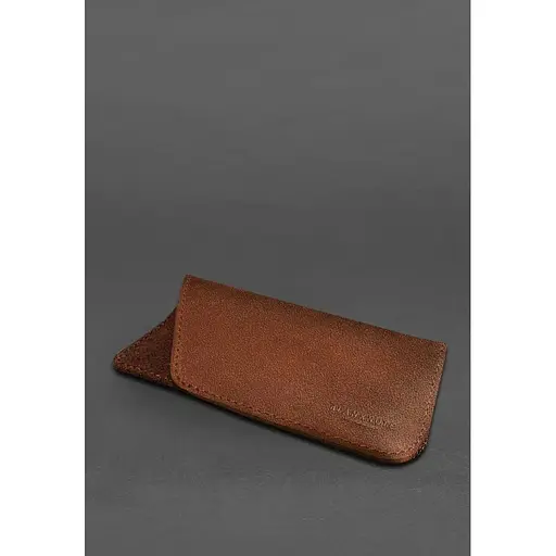 Кожаный чехол для очков BlankNot Краст Светло-коричневый - фото 2