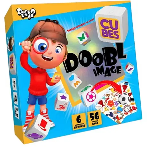 Настільна гра Danko Toys Доббль Картинки: Кубики (Doobl Image: Cubes) (укр.) (DBI-04-01U) - фото 1