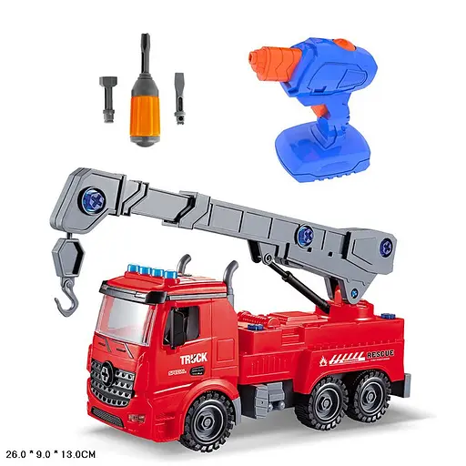 Конструктор с инструментами "Пожарная машина" BS-R8, отвертка в наборе, в коробке (6968961261127) - фото 2