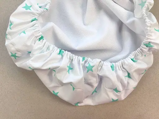 Простынь хлопковая Moontime в коляску "Звезды мятные на белом" - фото 2