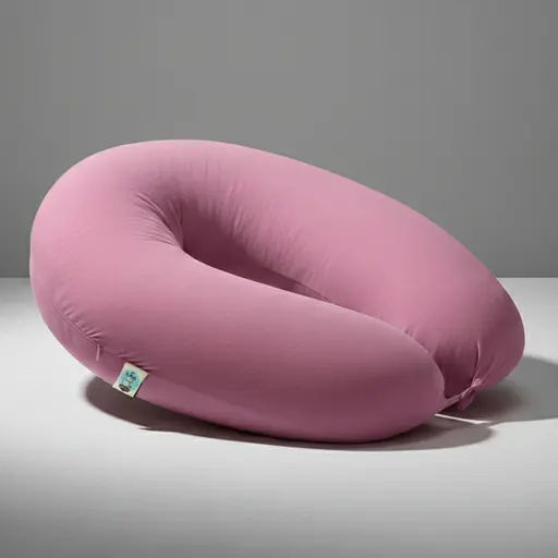 Подушка для вагітних та годування Sei Design трикотаж гіпоалергенна, наволочка з бавовни на блискавці пудра 30 х 190 см (8000036178*003)