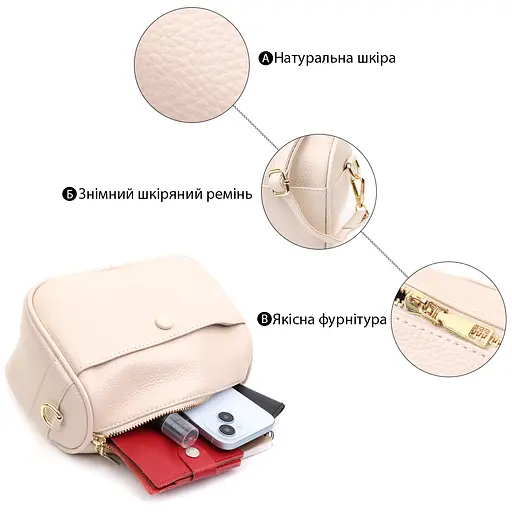 Кожаная женская сумка Vintage 20.5х13.5х10 см sum0026545 - фото 4