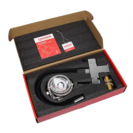 Змішувач для кухні на дві води Koer KB-72023-01 KR5008 Хром - фото 9