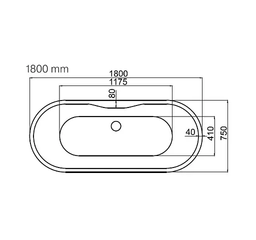 Ванна Dusel DU111 180x75x58 Білий - фото 3