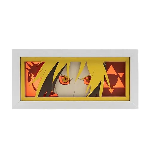 Світильник нічник 3D Сталевий Алхік Едвард Елрік Fullmetal Alchemist Edward Elric 20 см NL3D FA EE - фото 1