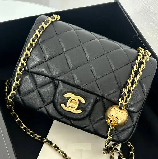 Сумка жіноча шкіряна стьобана (Чорний) - фото 6