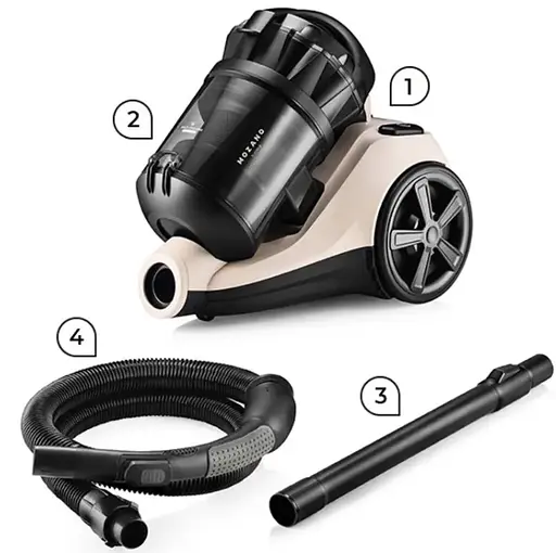 Пилосос без мішка Mozano Max MultiCyclone 4000 Вт Beige AGD/ODK/C/03#BEZ - фото 6