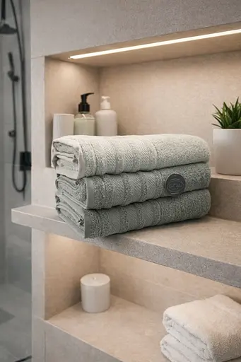 Набір турецьких рушників для ванної 70x140 см 3 шт TC303376186 - фото 1