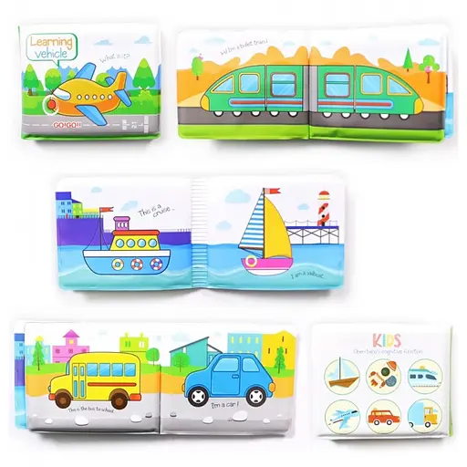 Игрушка для купания A531-3 книжка, учим названия животных и транспорта Транспорт