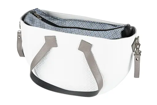 Сумка MyMia ручки кожа, коврик, ремни для коляски, бело-серый Nuvita det0018679 - фото 5