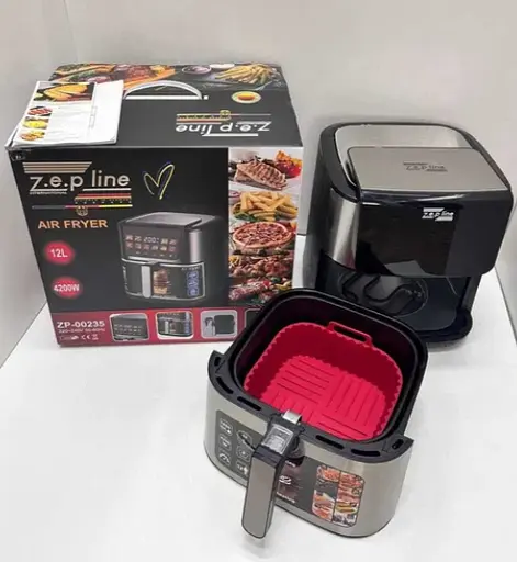 Аерофритюрниця Zepline ZP-00235 на 12л аерогриль з сенсорним керуванням на 2 ТЕНа 4200Вт Чорний - фото 3