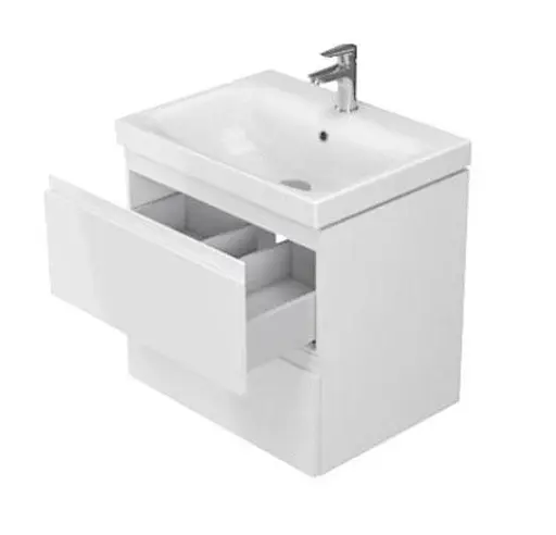 Тумба для ванної кімнати Cersanit Cet В10 з умивальником Moduo 50 см Білий UN509-048 30412 - фото 2