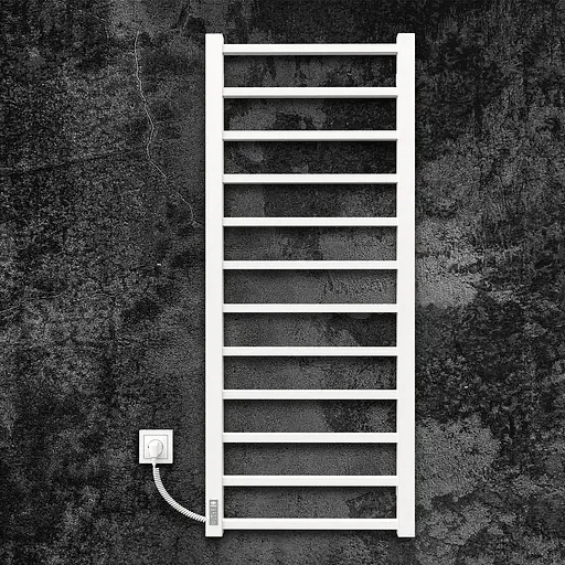 Електрична рушникосушарка Kosser Лофт 1200x500 EL тайм. білий ДЛФ04ELW, Білий матовий, Ліве - фото 2