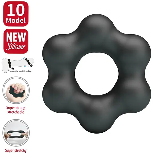 Ерекційне кільце Crazy Bull Clauzell 6 см чорне - фото 7