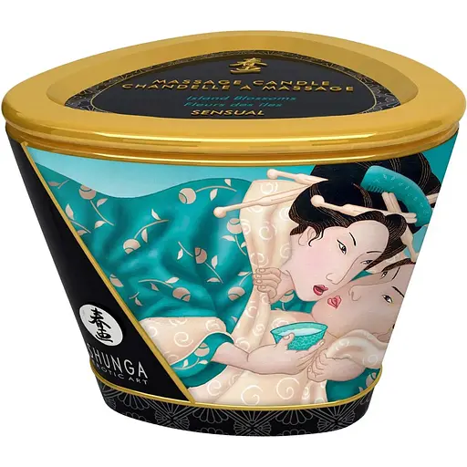 Масажна свічка Shunga Massage Candle Island Blossoms, 170 мл - фото 3