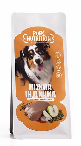 Cухий корм Pure Nutrition для собак середніх та великих порід з індичкою 1кг - фото 1