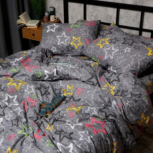 Комплект постільної білизни Moon&Star Дитячий 110x140 см наволочки 2x40x60 см Cosmic Party Бязь Gold Люкс - фото 6