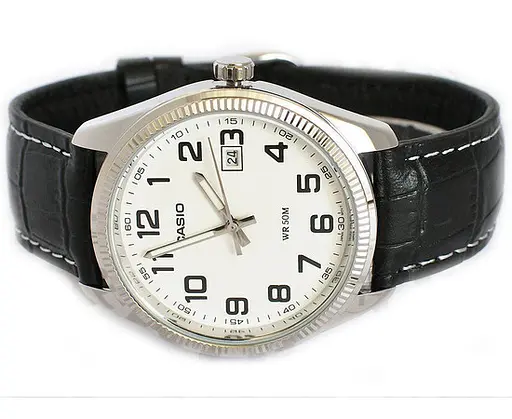 Класичні жіночі кварцові наручні годинники Casio оригінал Collection LTP-1302PL-7BVEF з шкіряним ремінцем - фото 2