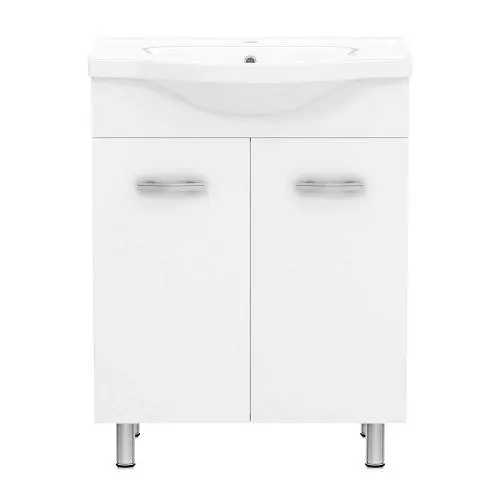 Тумба для підлоги RJ Lotus L з умивальником RJ Lotus RZJ201 65 см Білий RJFU007-0165WHSET(RJFU007-0165WH+RZJ201) Білий - фото 4