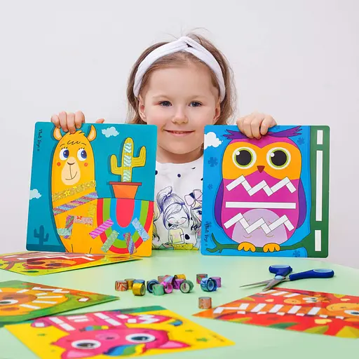 Набір для творчості Sticky strips "Лама" Vladi Toys VT4433-04 Укр - фото 5