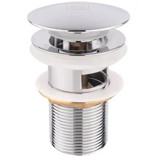 Донний клапан для раковини Lidz (CRM)-47 00 003 00 з переливом, Хром - фото 1
