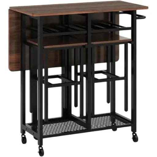 Комплект барный Costway Ravelli раскладной стол со стульями в стиле Loft