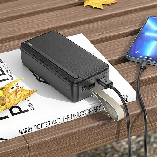 Універсальна мобільна батарея Power bank Hoco J91B 30000mAh (Чорний) - фото 4