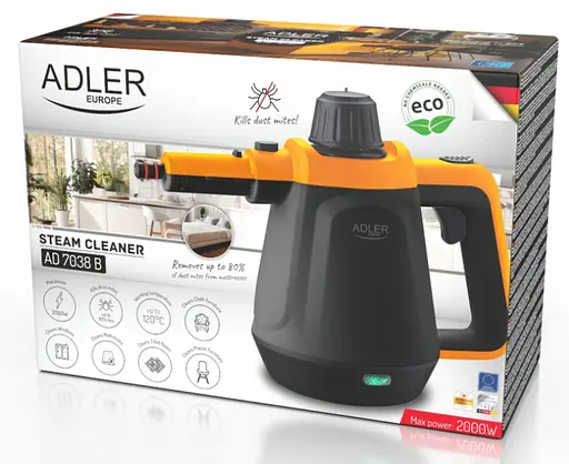 Парочиститель Adler AD 7038 с набором насадок (13 шт), 3.5 бар, 120°C, 44 г/мин - глубокая очистка без химии - фото 10