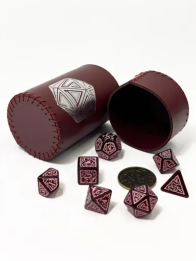 Настільна гра Планета Ігор Чаша для кубиків D20 (бургунді) (Dice cup D20 burgundy) (pi-dc006) - фото 7