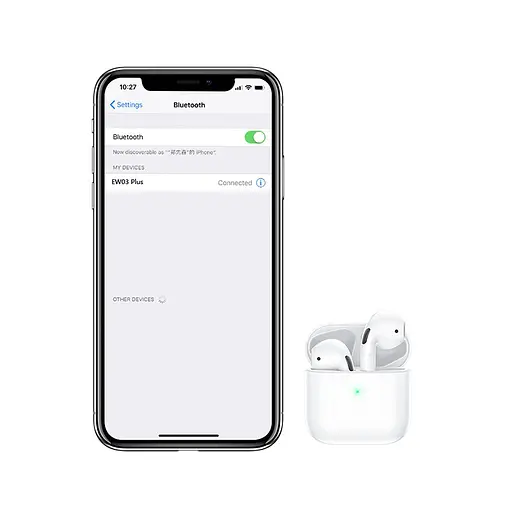 Навушники бездротові Hoco TWS EW03 Plus вкладиші білий - фото 7