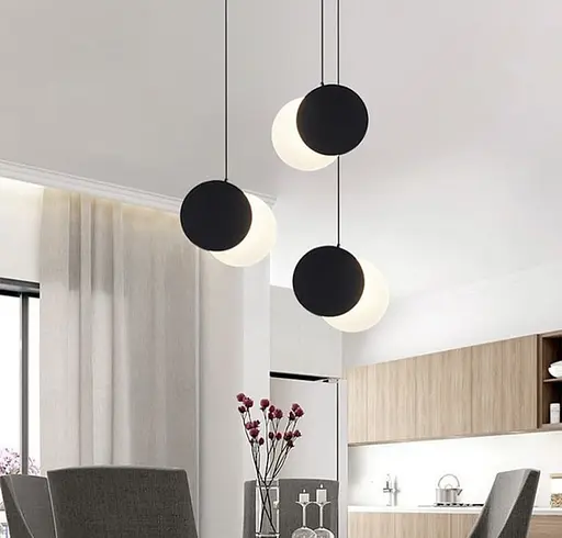 Сучасний підвісний світильник, наче місячне затемнення Line.F Діаметр 18 см - фото 5