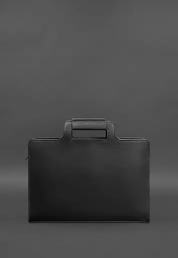 Шкіряна сумка для ноутбука і документів чорна Краст - фото 3