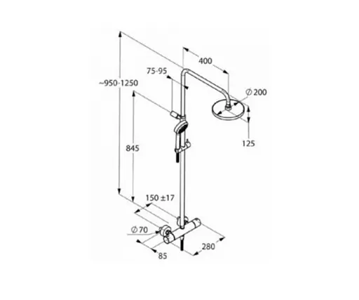 Душова система Kludi Logo 6809505-00 - фото 2