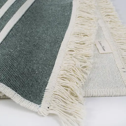 Ковер двухсторонний 80 х 150 см Lotus Home - Infinity Stripe оливковый (svt-2000022352109) - фото 4