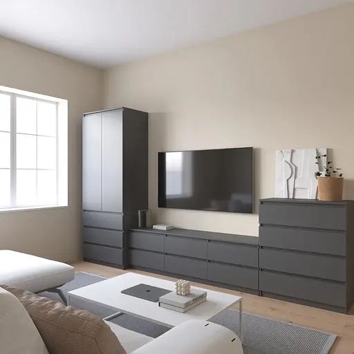 Комплект мебели в гостиную VAYS шкаф R-9, тумба R-12, комод R-4