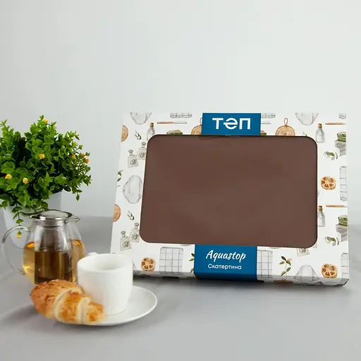 Скатерть ТЕП Aquastop водоотталкивающая Brownie 140x180 см (С-04190_29830) - фото 6