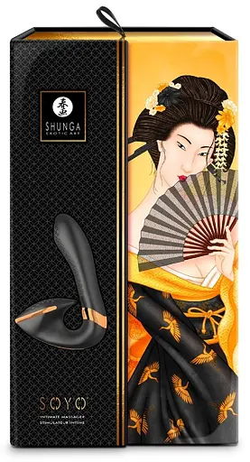 Вібратор Shunga Soyo Intimate 17 см чорний - фото 2
