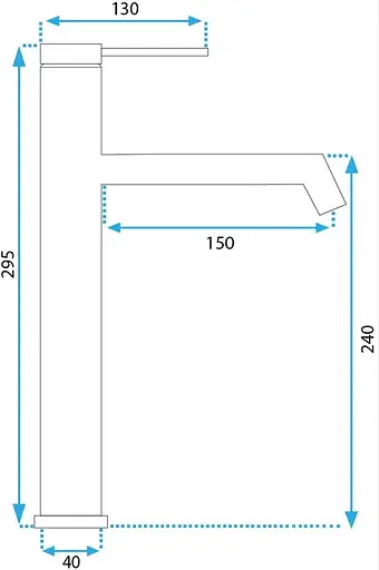 Змішувач для умивальника Rea Foss brushed gold високий REA-B5319 Золотий - фото 5
