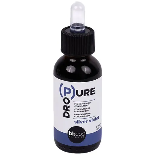 Премиальный концентрированный прямой пигмент для волос BBcos DroPure Silver Violet с эффектом хрустально-холодного блонда 50 мл - фото 1