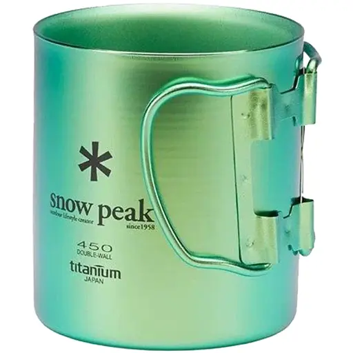 Термокружка Snow Peak MG-053GR-US Ti-Double Colored Mug 0.45 л Green - фото 2