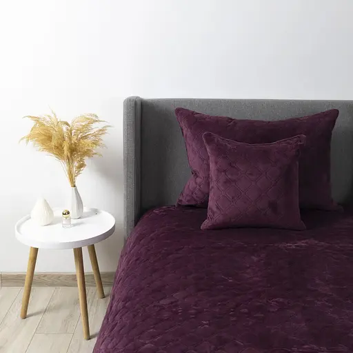 Покрывало TEP Velour бордо ромб прямой 220 x 240 см (4-00517_21765) - фото 3